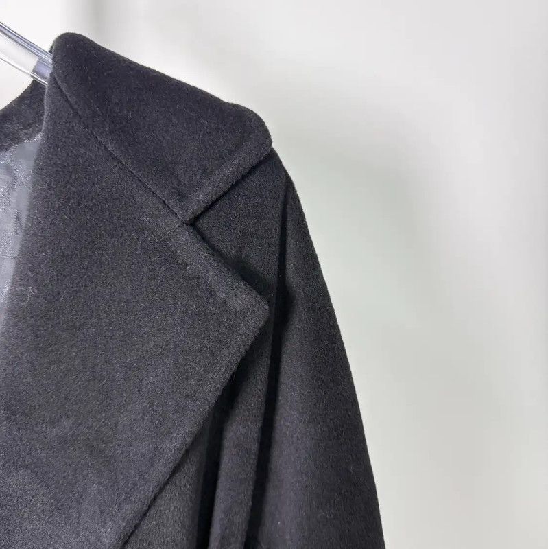 Max Mara MaxMara Black Wool Women's Coat 0089 Size S / US 4 / IT 40 - 4 Thumbnail