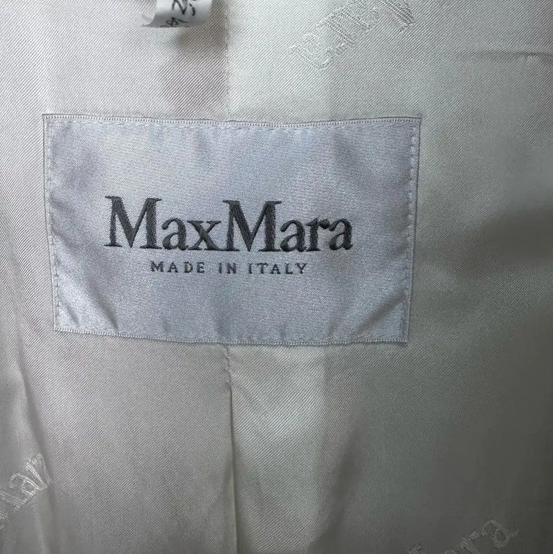 Max Mara MaxMara Women's Long White Coat for Spring 0089 Size M / US 6-8 / IT 42-44 - 5 Thumbnail