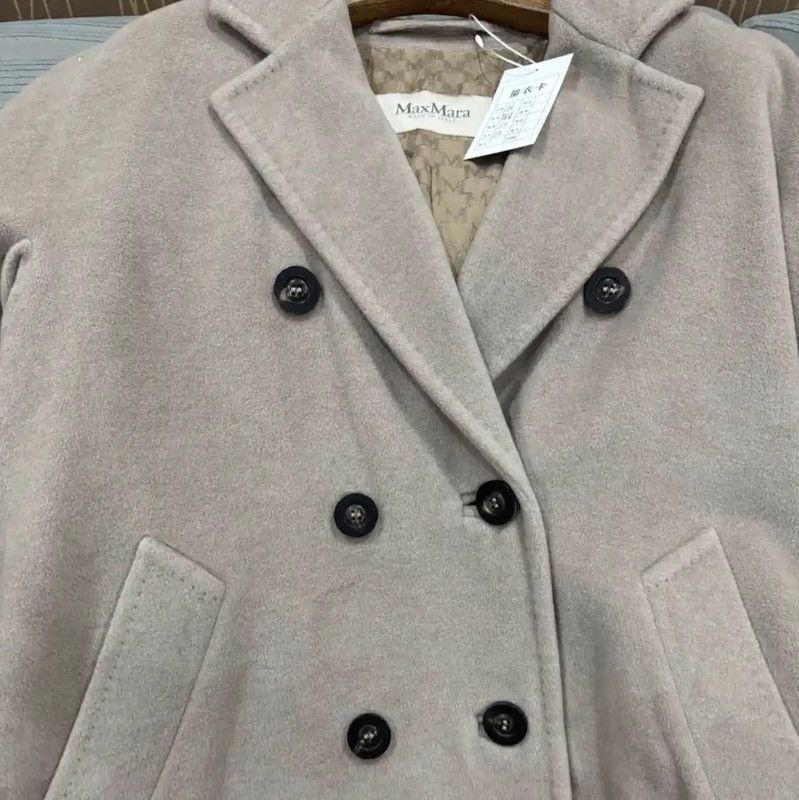 Max Mara MaxMara Women's Light Gray Wool Coat 0089 Size S / US 4 / IT 40 - 5 Thumbnail