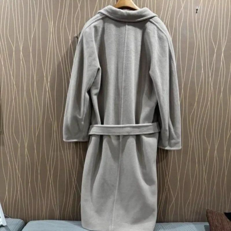 Max Mara MaxMara Women's Light Gray Wool Coat 0089 Size S / US 4 / IT 40 - 2 Thumbnail