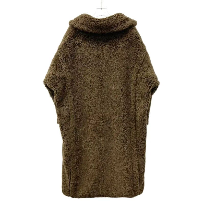 Max Mara MaxMara Brown Alpaca Wool Women's Coat 0089 Size XS / US 0-2 / IT 36-38 - 2 Thumbnail