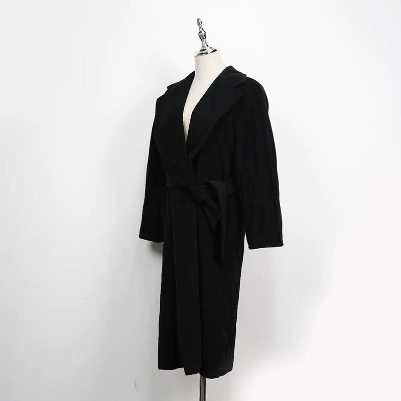 Max Mara MaxMara Black Cashmere Coat for Women 0089 Size S / US 4 / IT 40 - 3 Thumbnail
