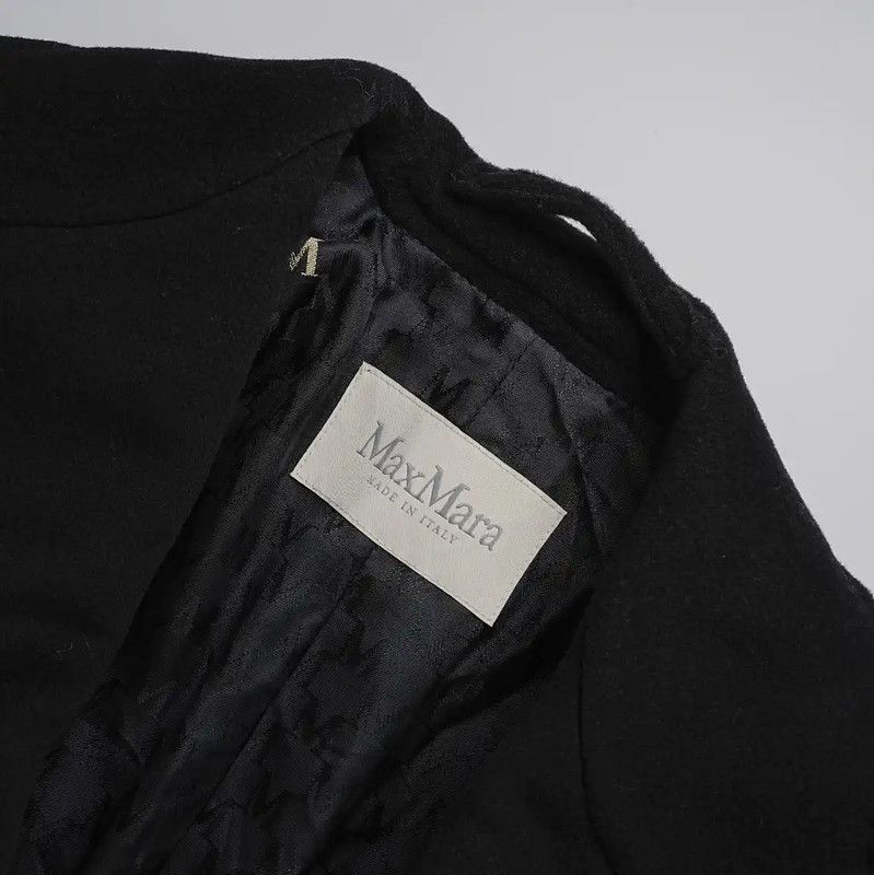 Max Mara MaxMara Black Cashmere Coat for Women 0089 Size S / US 4 / IT 40 - 4 Thumbnail