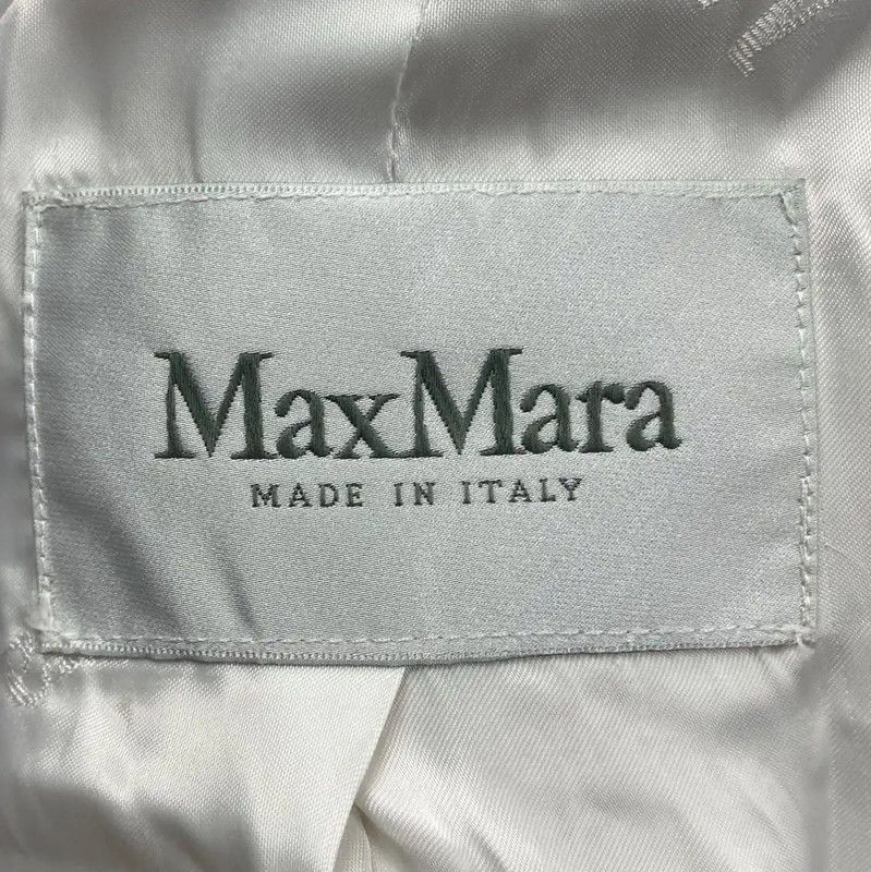 Max Mara MaxMara Women's White Wool Coat 0089 Size S / US 4 / IT 40 - 6 Thumbnail