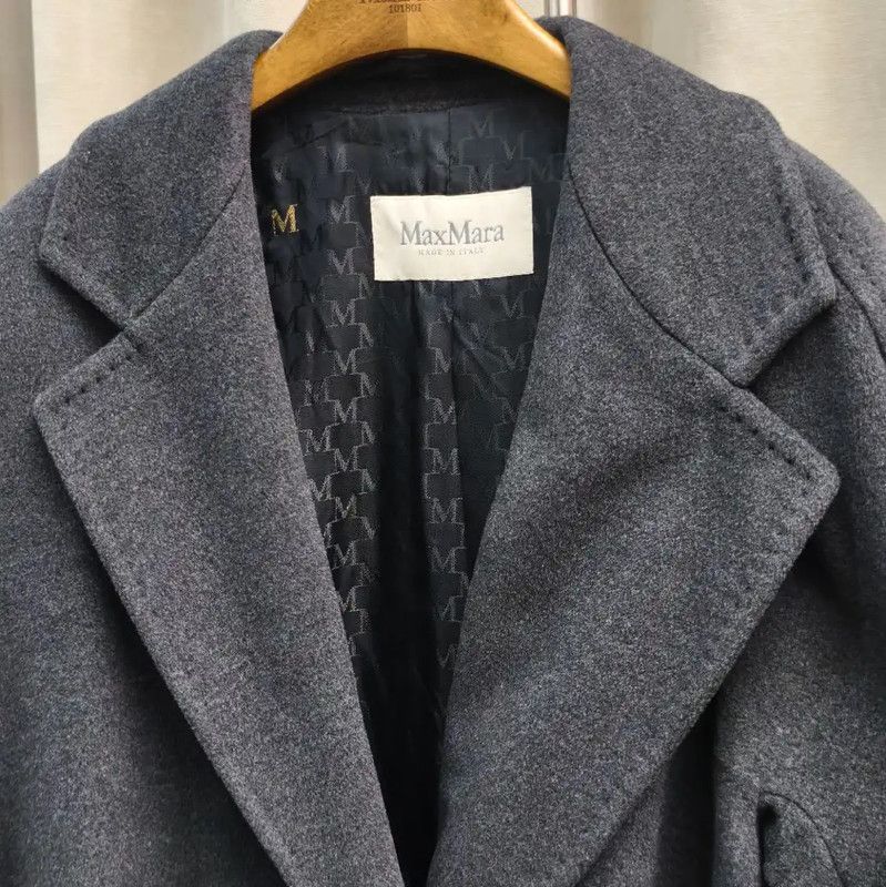 Max Mara MaxMara Gray Wool Ladies' Coat 0089 Size XL / US 12-14 / IT 48-50 - 3 Thumbnail
