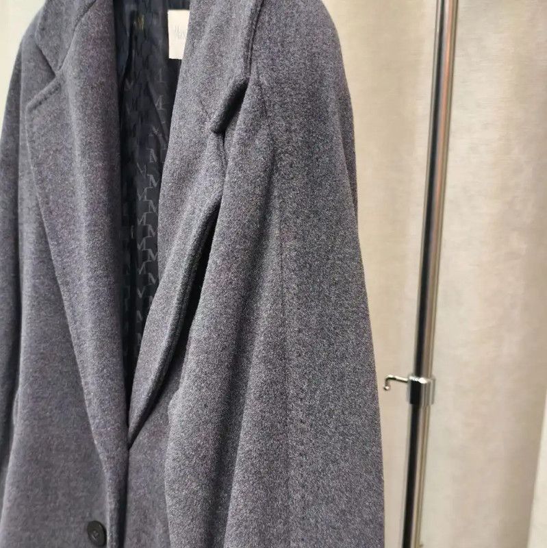 Max Mara MaxMara Gray Wool Ladies' Coat 0089 Size XL / US 12-14 / IT 48-50 - 2 Thumbnail