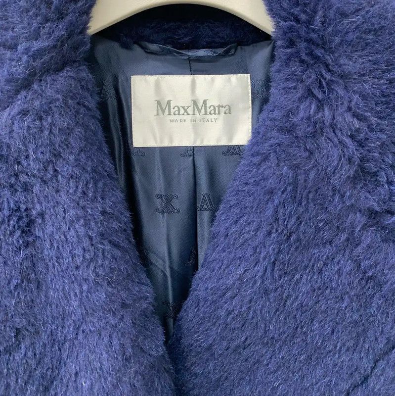 Max Mara MaxMara Dark Blue Wool Ladies Coat 0089 Size M / US 6-8 / IT 42-44 - 4 Thumbnail