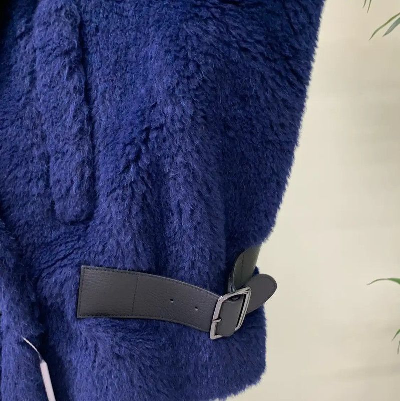 Max Mara MaxMara Dark Blue Wool Ladies Coat 0089 Size M / US 6-8 / IT 42-44 - 5 Thumbnail