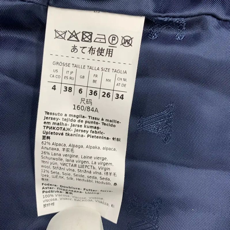 Max Mara MaxMara Dark Blue Wool Ladies Coat 0089 Size M / US 6-8 / IT 42-44 - 6 Thumbnail