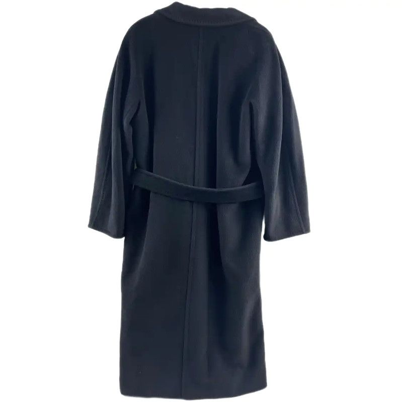 Max Mara MaxMara Black Cotton Women's Coat 0089 Size ONE SIZE - 2 Thumbnail