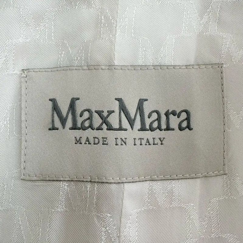 Max Mara MaxMara Women's White Coat with Belt 0089 Size M / US 6-8 / IT 42-44 - 9 Thumbnail