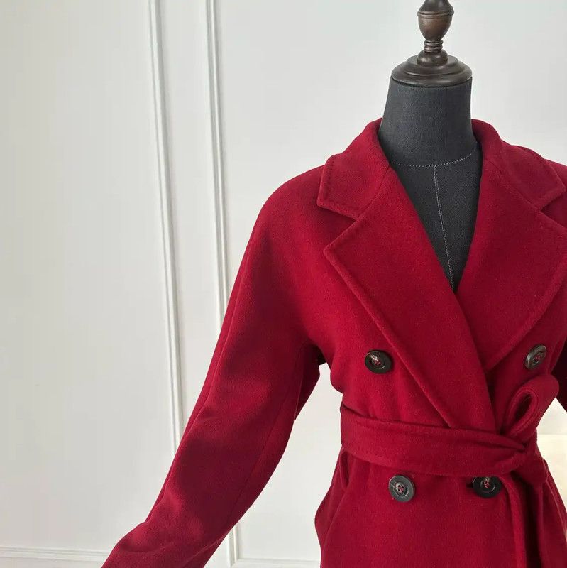 Max Mara MaxMara Red Wool Long Coat 0089 Size M / US 6-8 / IT 42-44 - 7 Thumbnail