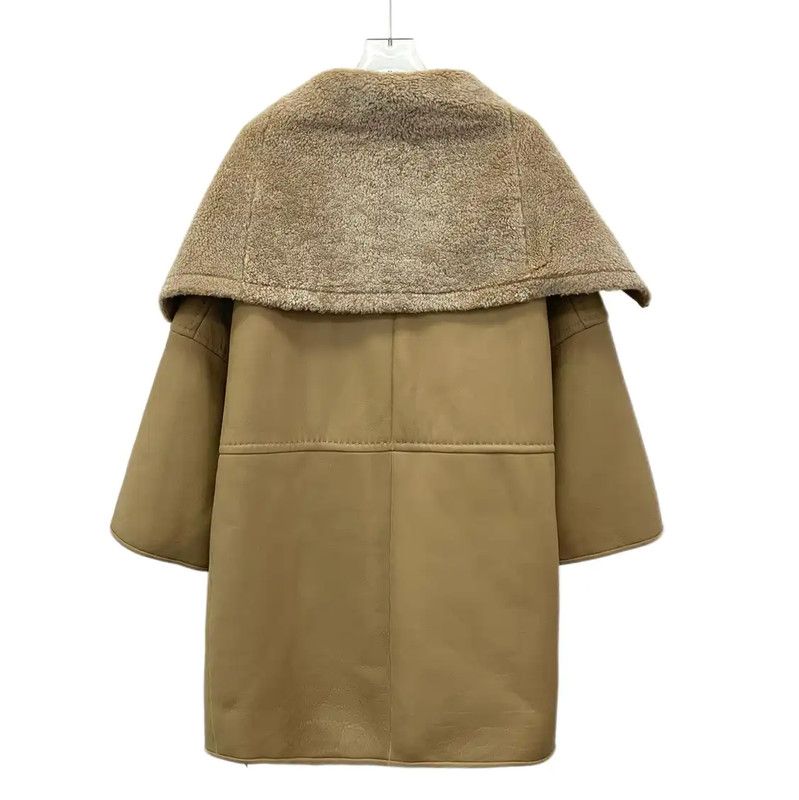 Max Mara MaxMara Brown Shearling Women's Coat 0089 Size S / US 4 / IT 40 - 2 Thumbnail