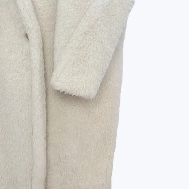 Max Mara MaxMara White Alpaca Wool Women's Coat 0089 Size S / US 4 / IT 40 - 4 Thumbnail