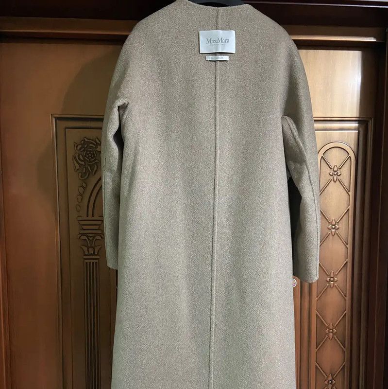 Max Mara MaxMara Cashmere Coat in Beige for Women 0089 Size L / US 10 / IT 46 - 9 Thumbnail