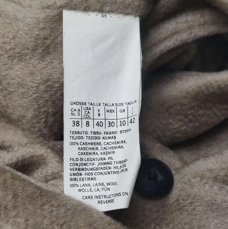 Max Mara MaxMara Cashmere Coat in Beige for Women 0089 Size L / US 10 / IT 46 - 10 Thumbnail