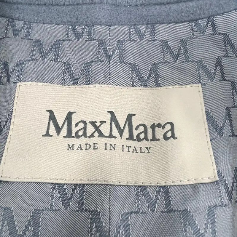 Max Mara MaxMara Blue Cashmere Women's Coat 0089 Size M / US 6-8 / IT 42-44 - 3 Thumbnail