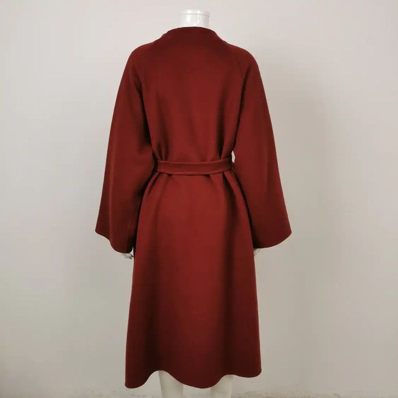 Max Mara MaxMara Women's Red Cashmere Coat 0089 Size S / US 4 / IT 40 - 2 Thumbnail