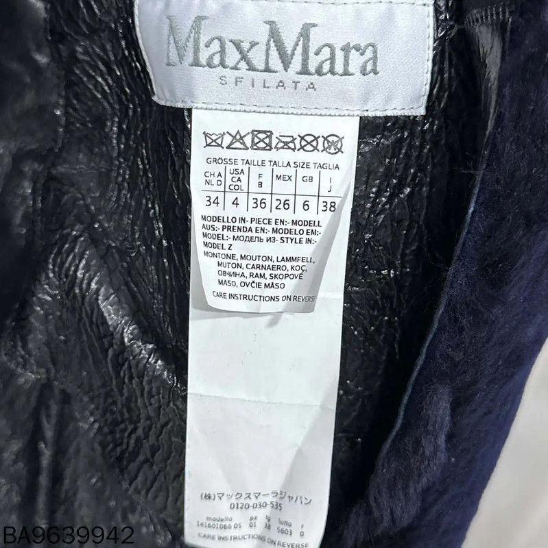 Max Mara MaxMara Navy Women's Coat 0089 Size ONE SIZE - 4 Thumbnail