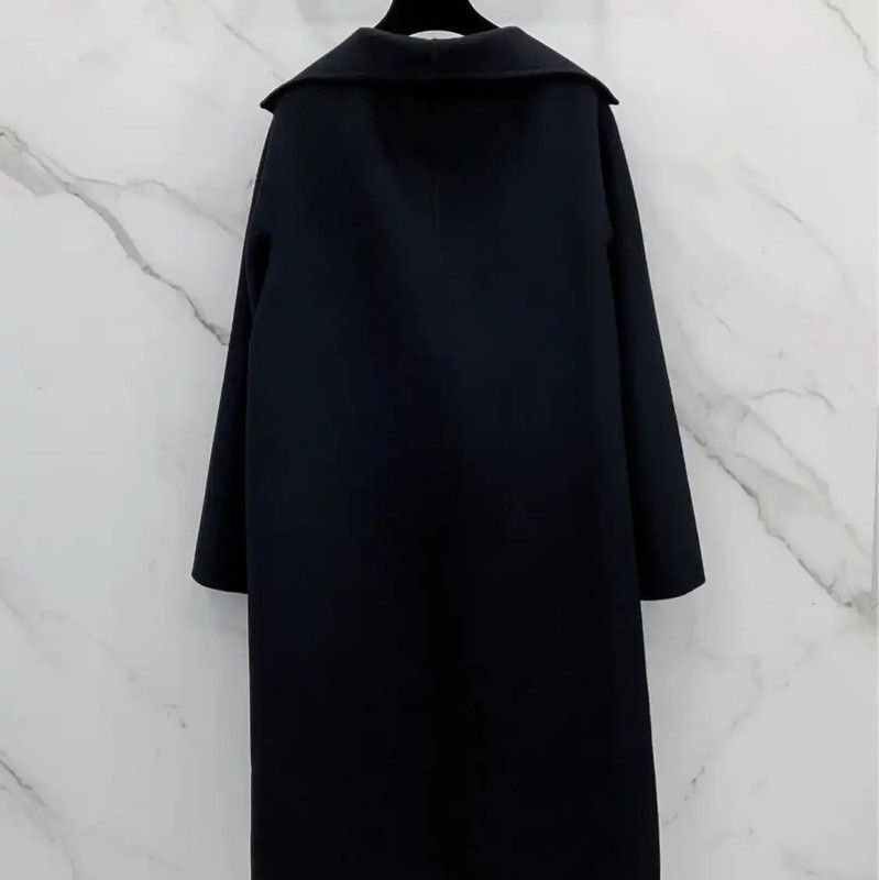 Max Mara MaxMara Black Cashmere Mid-Length Coat 0089 Size S / US 4 / IT 40 - 2 Thumbnail