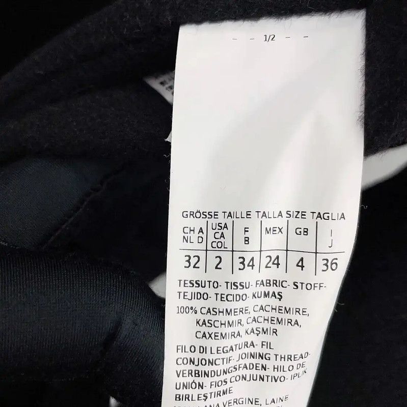 Max Mara MaxMara Black Cashmere Mid-Length Coat 0089 Size S / US 4 / IT 40 - 9 Thumbnail