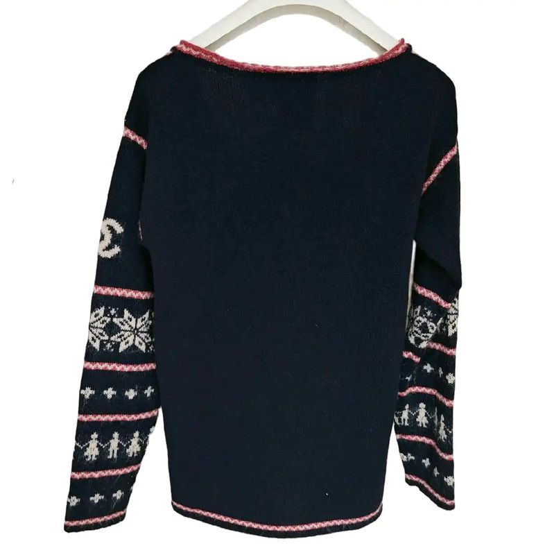 Chanel Chanel Multicolor Wool V-Neck Sweater for Women 0089 Size S / US 4 / IT 40 - 3 Thumbnail