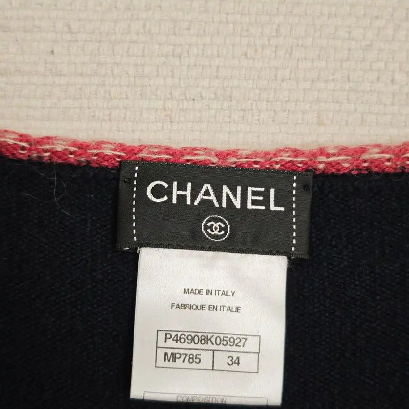 Chanel Chanel Multicolor Wool V-Neck Sweater for Women 0089 Size S / US 4 / IT 40 - 6 Thumbnail