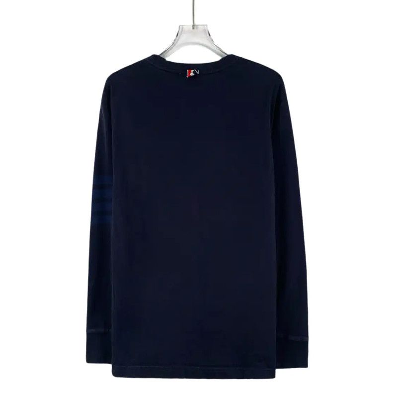 Thom Browne Thom Browne Women's Navy Cotton Pullover Sweater 0089 Size XS / US 0-2 / IT 36-38 - 2 Thumbnail