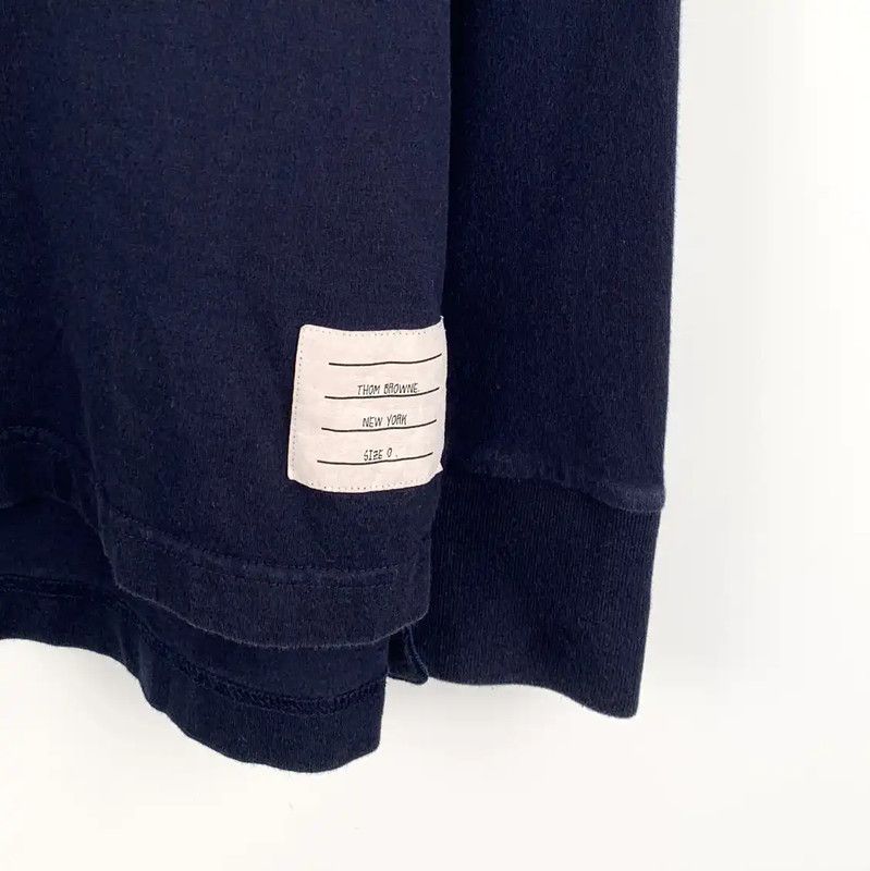 Thom Browne Thom Browne Women's Navy Cotton Pullover Sweater 0089 Size XS / US 0-2 / IT 36-38 - 4 Thumbnail