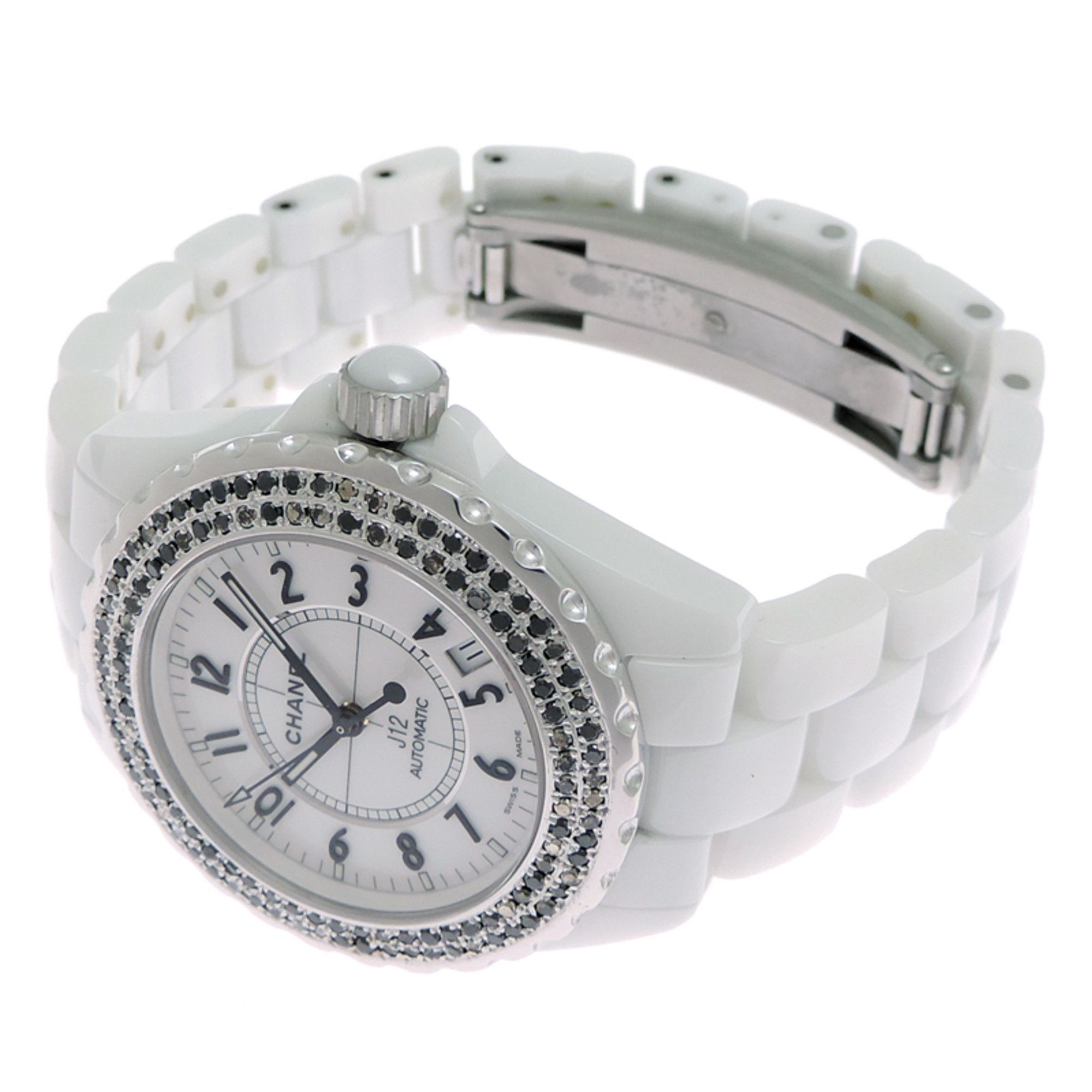 Chanel Chanel J12 38MM Bezel with Black Diamonds, Women's Watch H0970 Size ONE SIZE - 2 Thumbnail