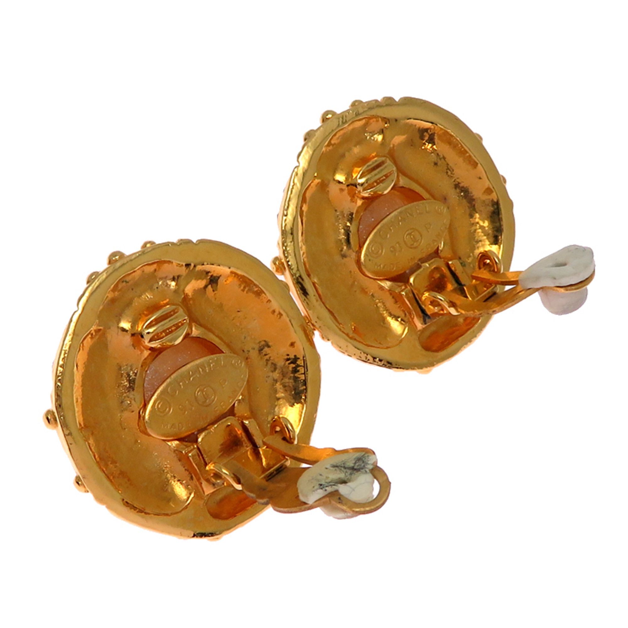 Chanel Chanel Coco Mark Pearl Women's Earrings GP Size ONE SIZE - 5 Thumbnail