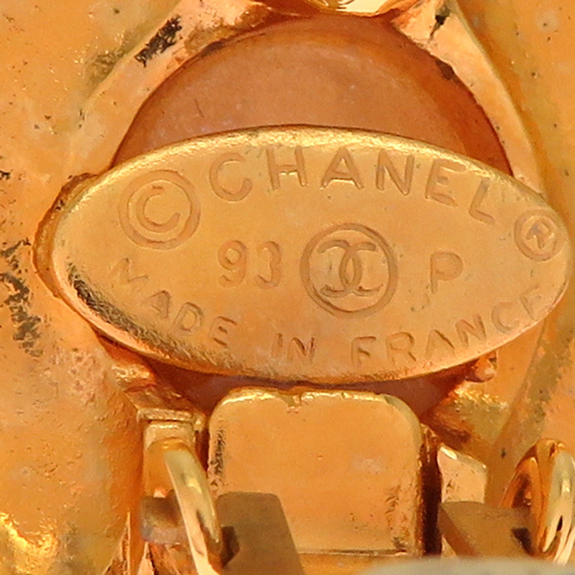 Chanel Chanel Coco Mark Pearl Women's Earrings GP Size ONE SIZE - 6 Thumbnail