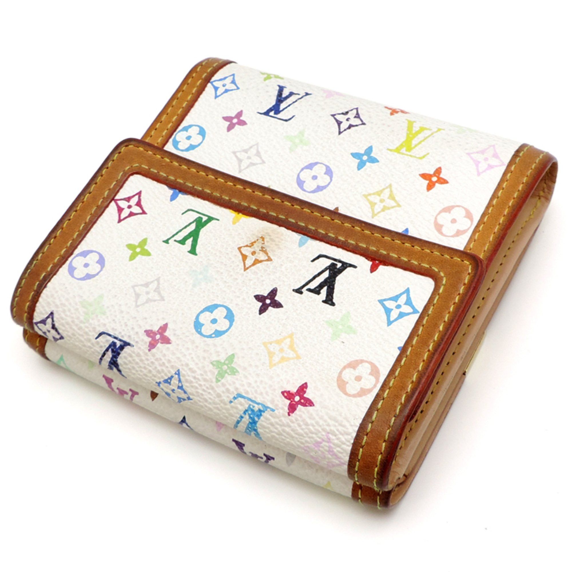 Louis Vuitton Louis Vuitton Porte-Monnaie Bi-fold Wallet M92983 (Discontinued) Monogram Multicolore Blanc (White) for Men and Women Size ONE SIZE - 4 Thumbnail