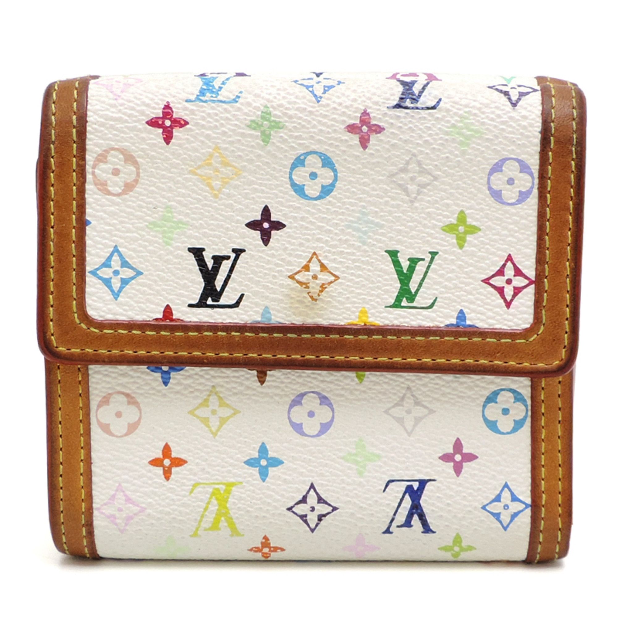 Louis Vuitton Louis Vuitton Porte-Monnaie Bi-fold Wallet M92983 (Discontinued) Monogram Multicolore Blanc (White) for Men and Women Size ONE SIZE - 2 Thumbnail