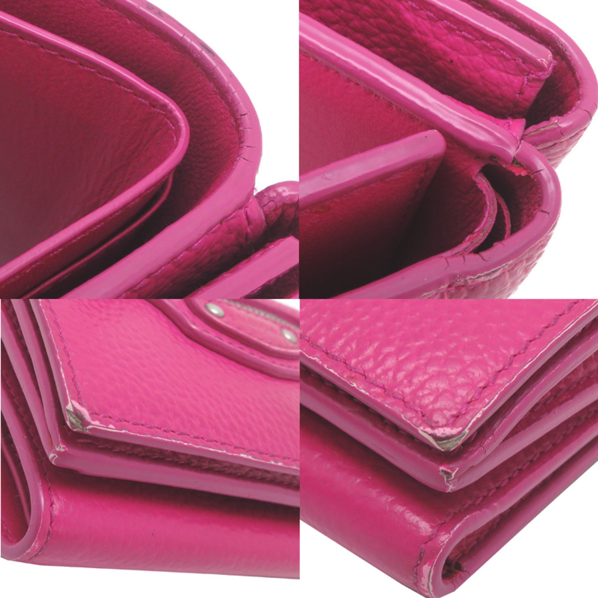 Balenciaga Balenciaga Neo Classic Mini Wallet, Women's Tri-fold 640107, Leather, Pink Size ONE SIZE - 9 Thumbnail