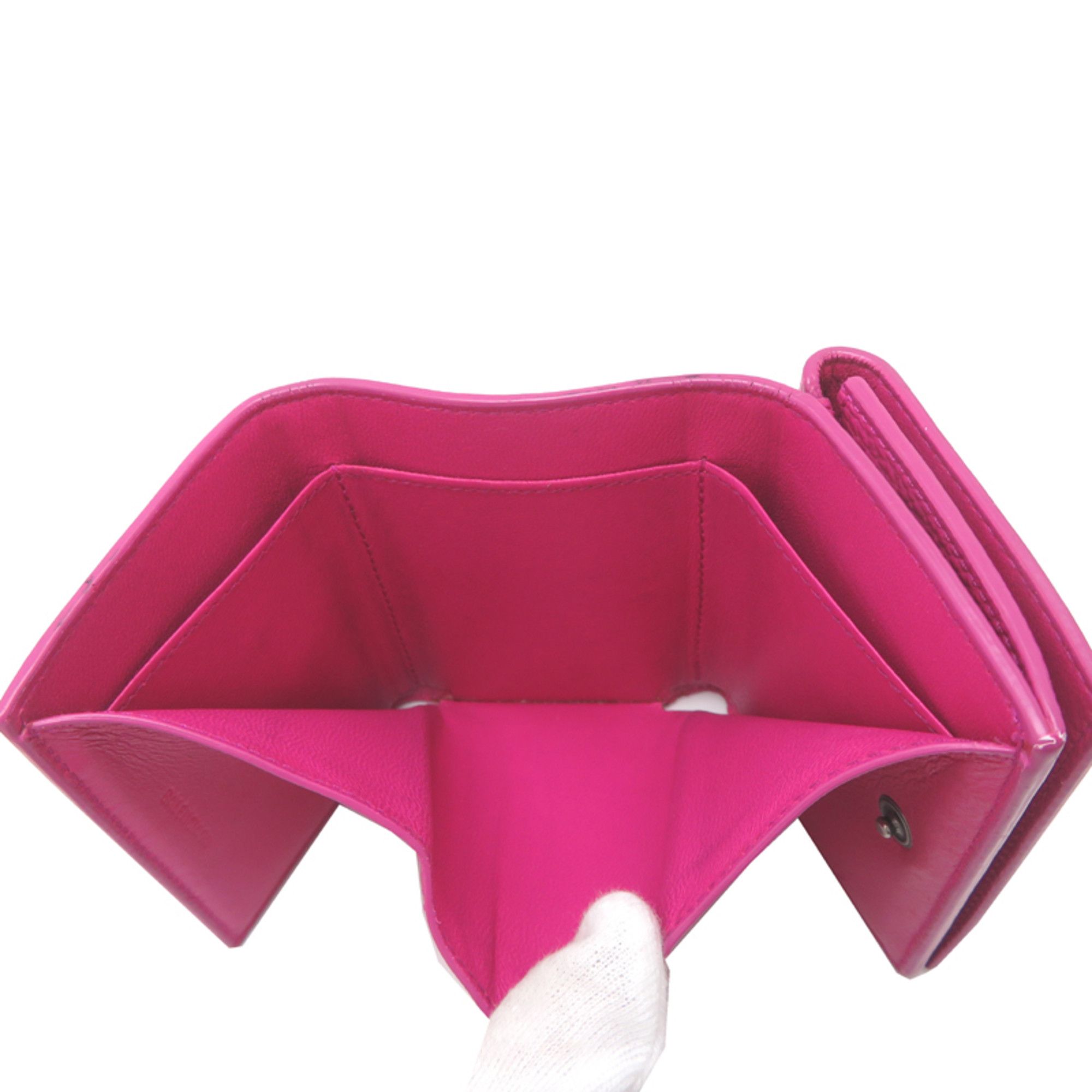 Balenciaga Balenciaga Neo Classic Mini Wallet, Women's Tri-fold 640107, Leather, Pink Size ONE SIZE - 5 Thumbnail
