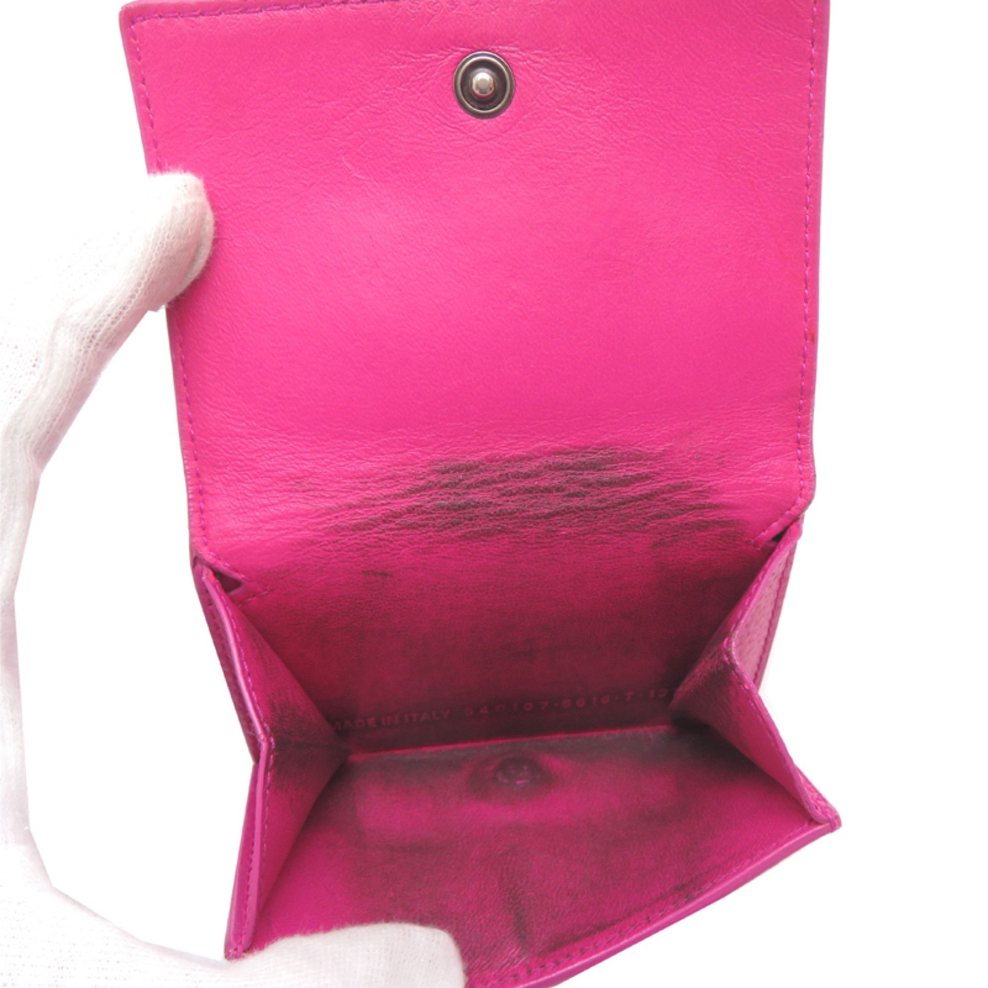 Balenciaga Balenciaga Neo Classic Mini Wallet, Women's Tri-fold 640107, Leather, Pink Size ONE SIZE - 6 Thumbnail