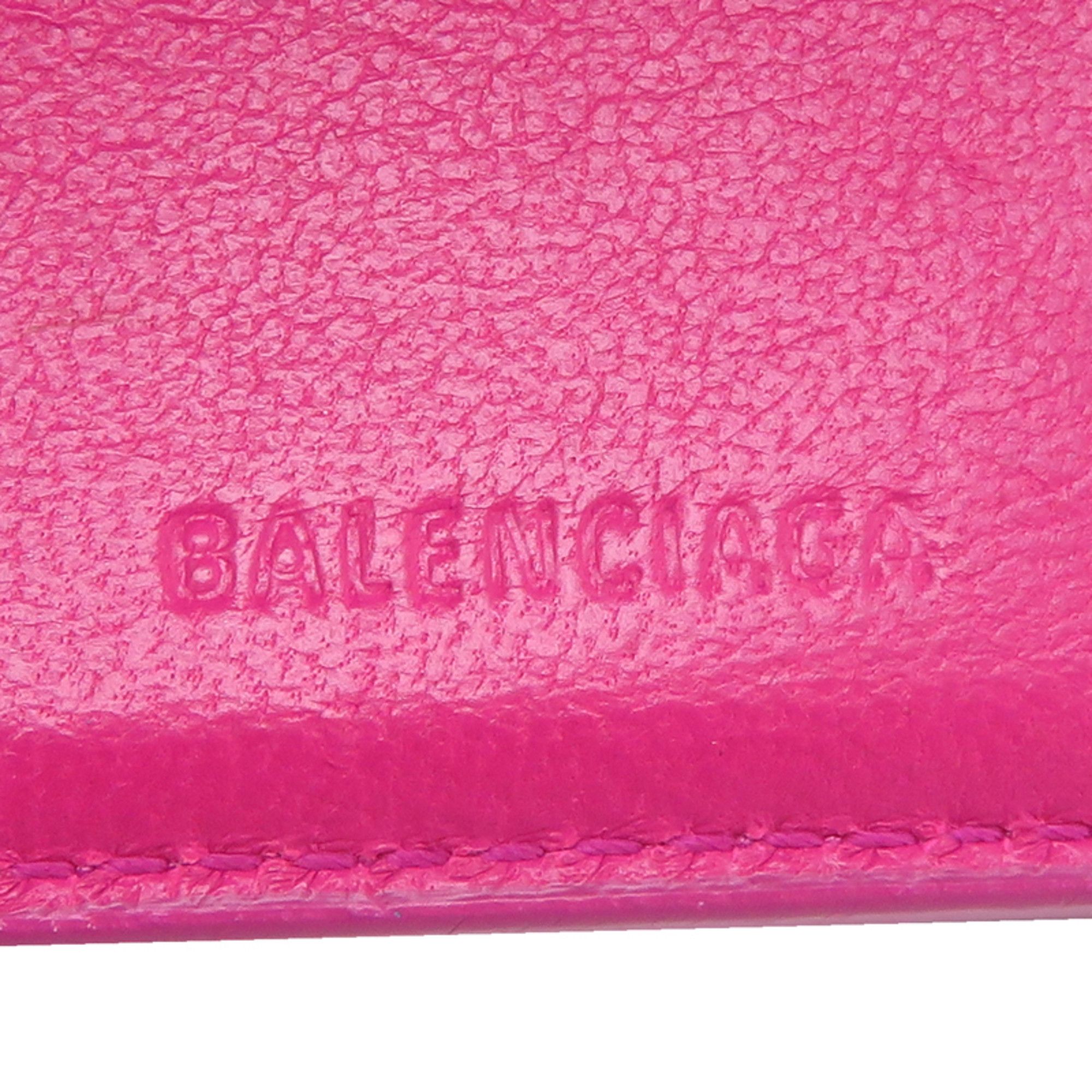 Balenciaga Balenciaga Neo Classic Mini Wallet, Women's Tri-fold 640107, Leather, Pink Size ONE SIZE - 7 Thumbnail