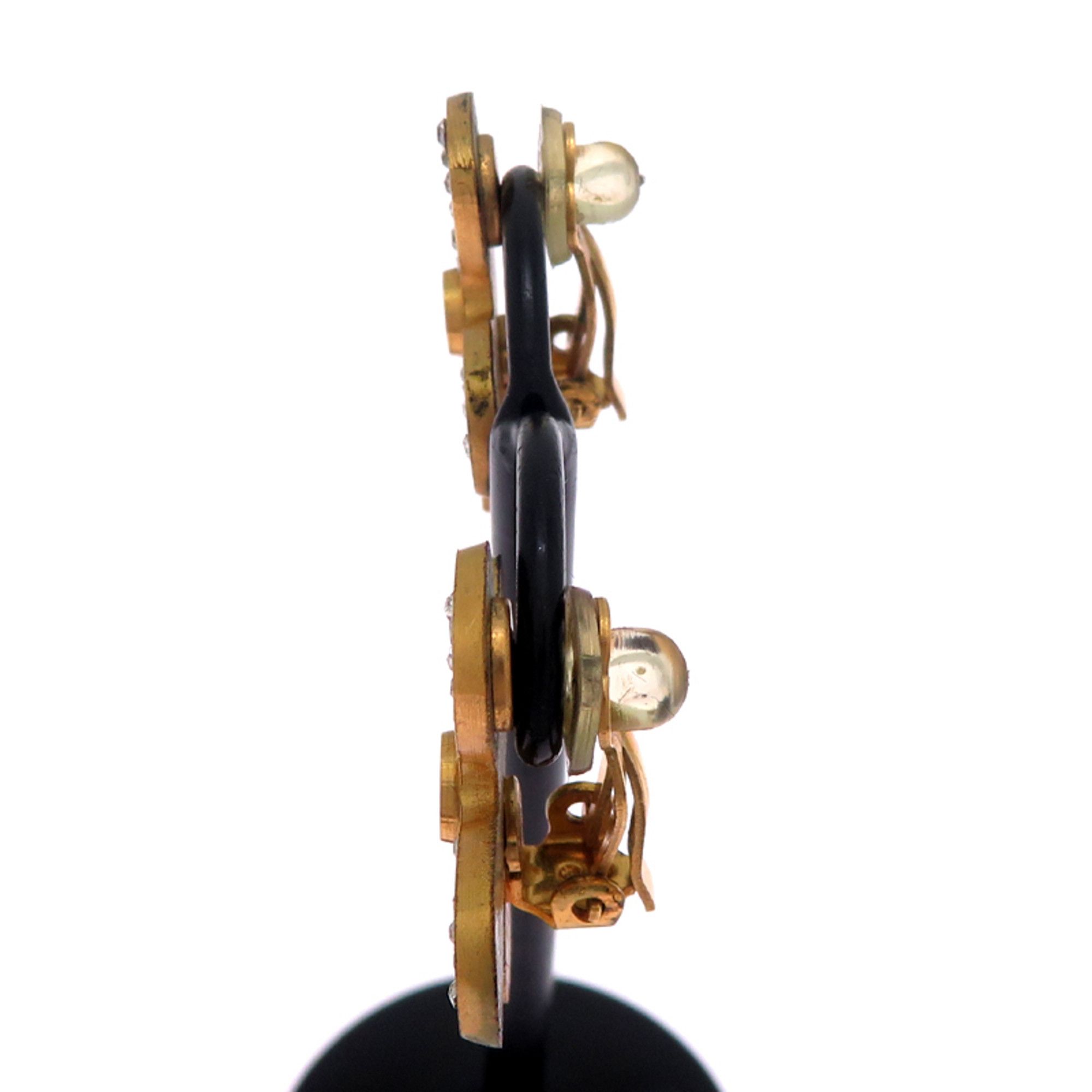 Chanel Chanel Coco Mark Clover Women's Earrings GP Size ONE SIZE - 3 Thumbnail