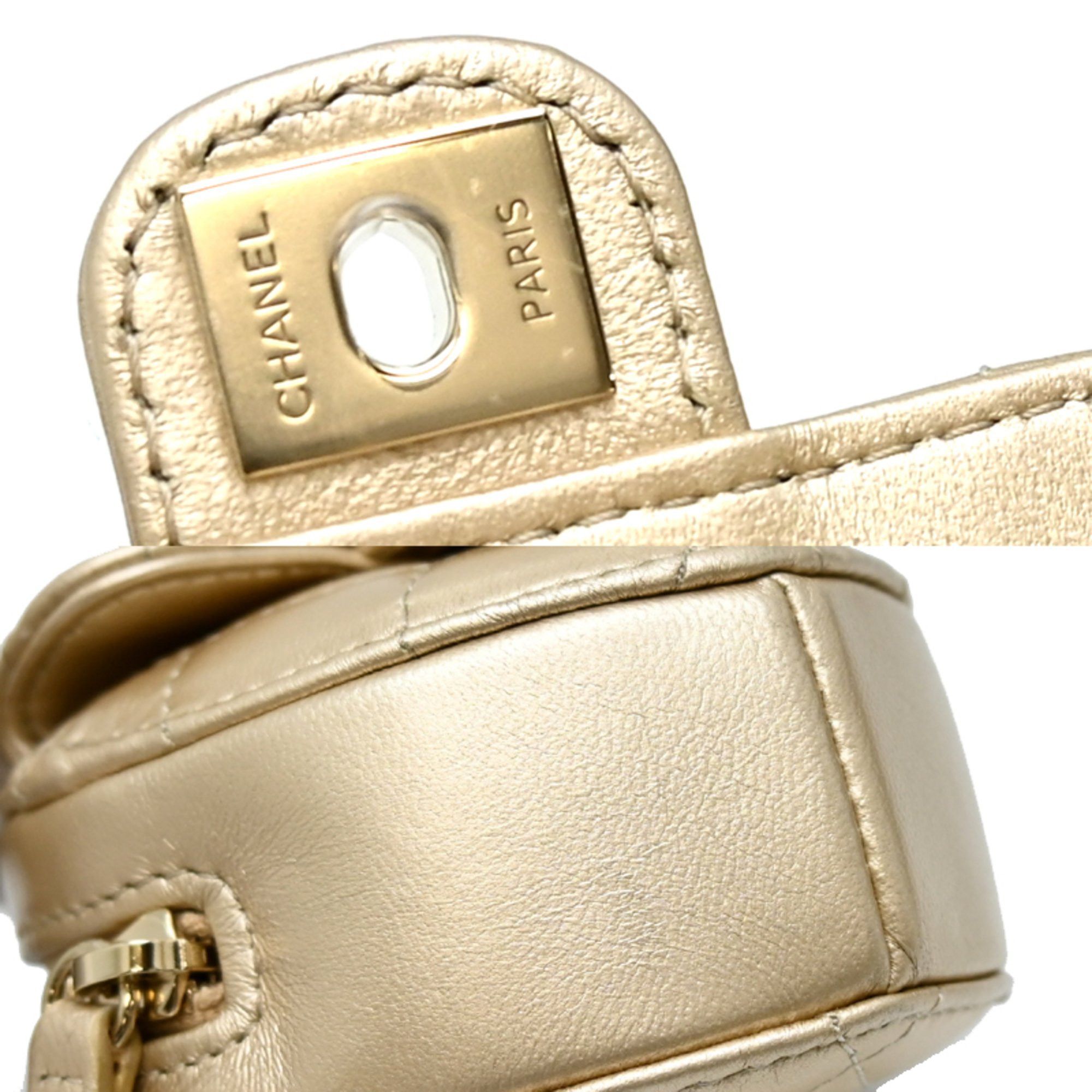 Chanel Chanel Matelasse Coco Mark Mini Heart Chain Shoulder Bag with Gold Hardware, Women's Coin Case, AP2783, Lambskin, Size ONE SIZE - 7 Thumbnail