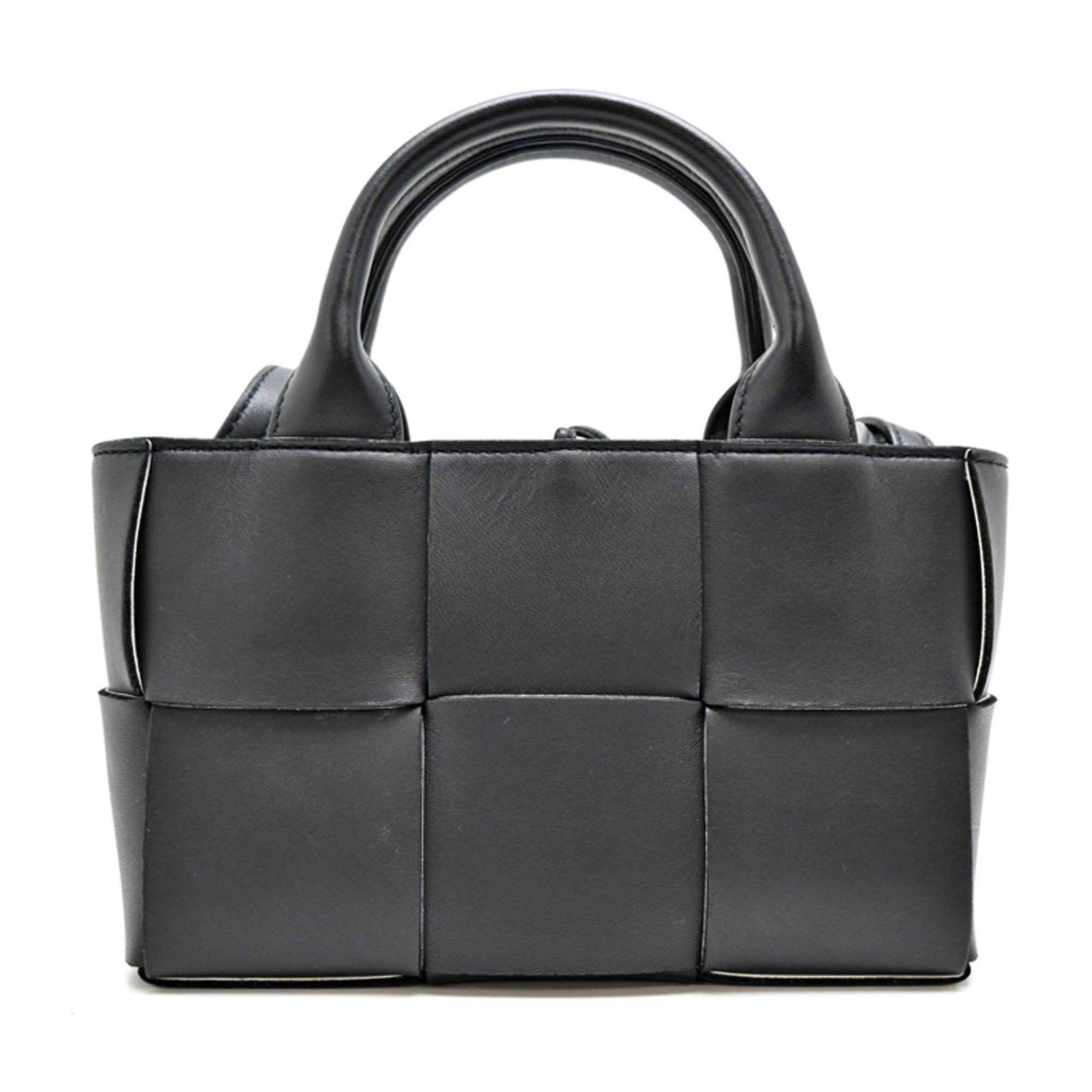 Bottega Veneta Bottega Veneta Candy Arco Women's Tote Bag 729029 in Lamb Leather, Noir/White Size ONE SIZE - 2 Thumbnail