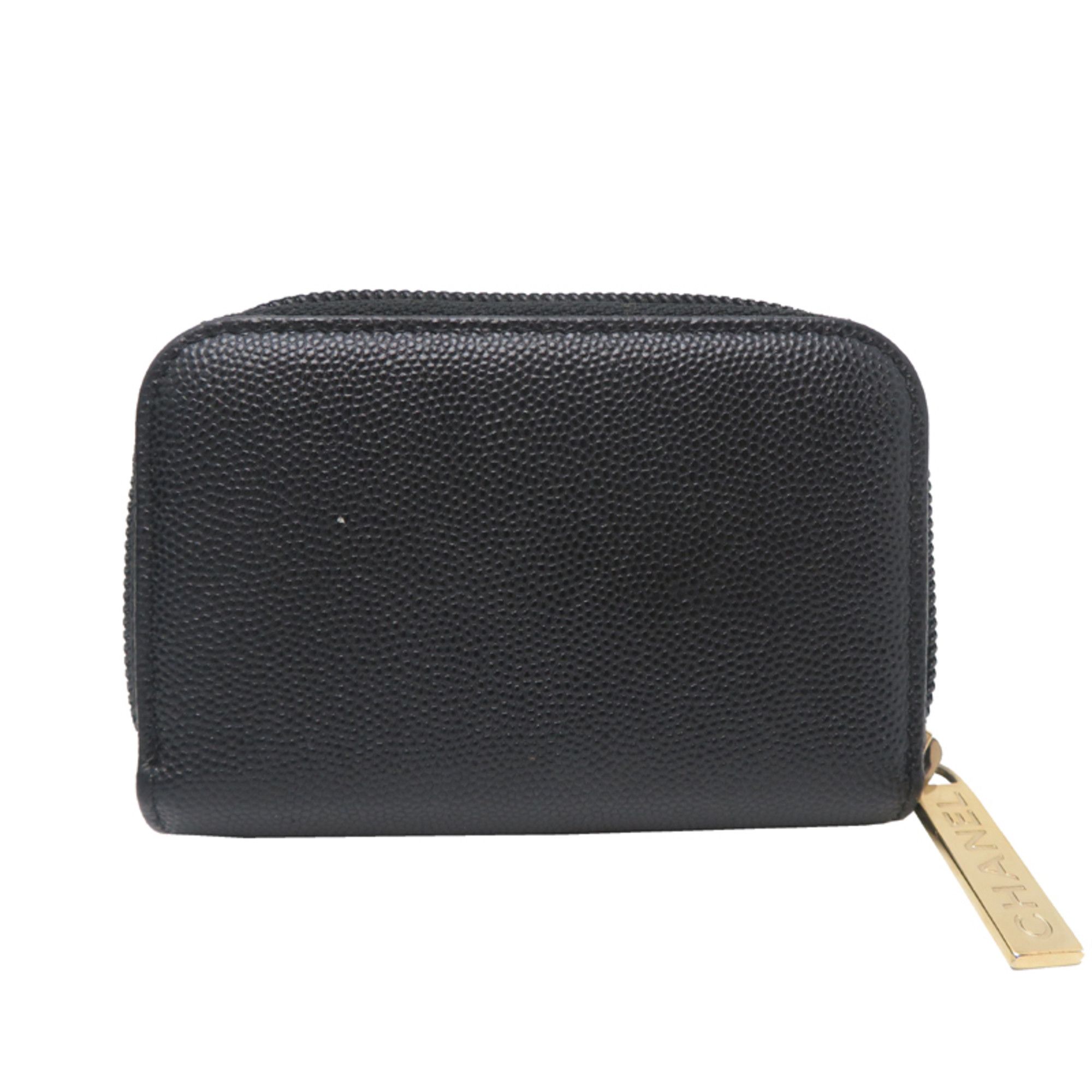 Chanel Chanel Timeless Women's Card Case A82634 Caviar Leather Black Size ONE SIZE - 2 Thumbnail