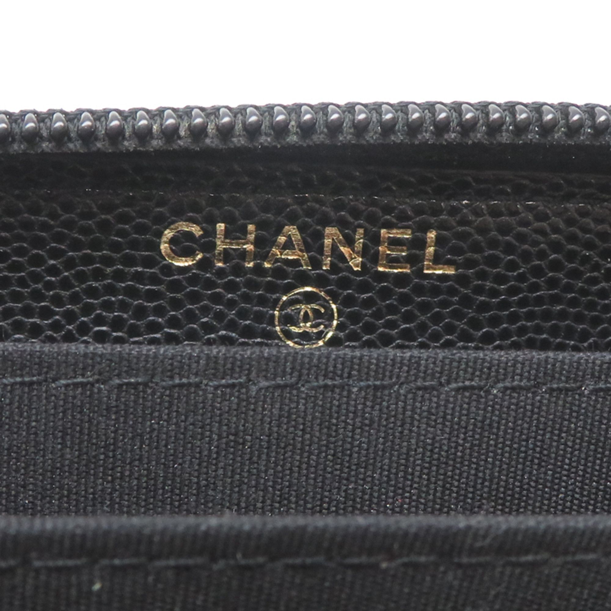 Chanel Chanel Timeless Women's Card Case A82634 Caviar Leather Black Size ONE SIZE - 6 Thumbnail