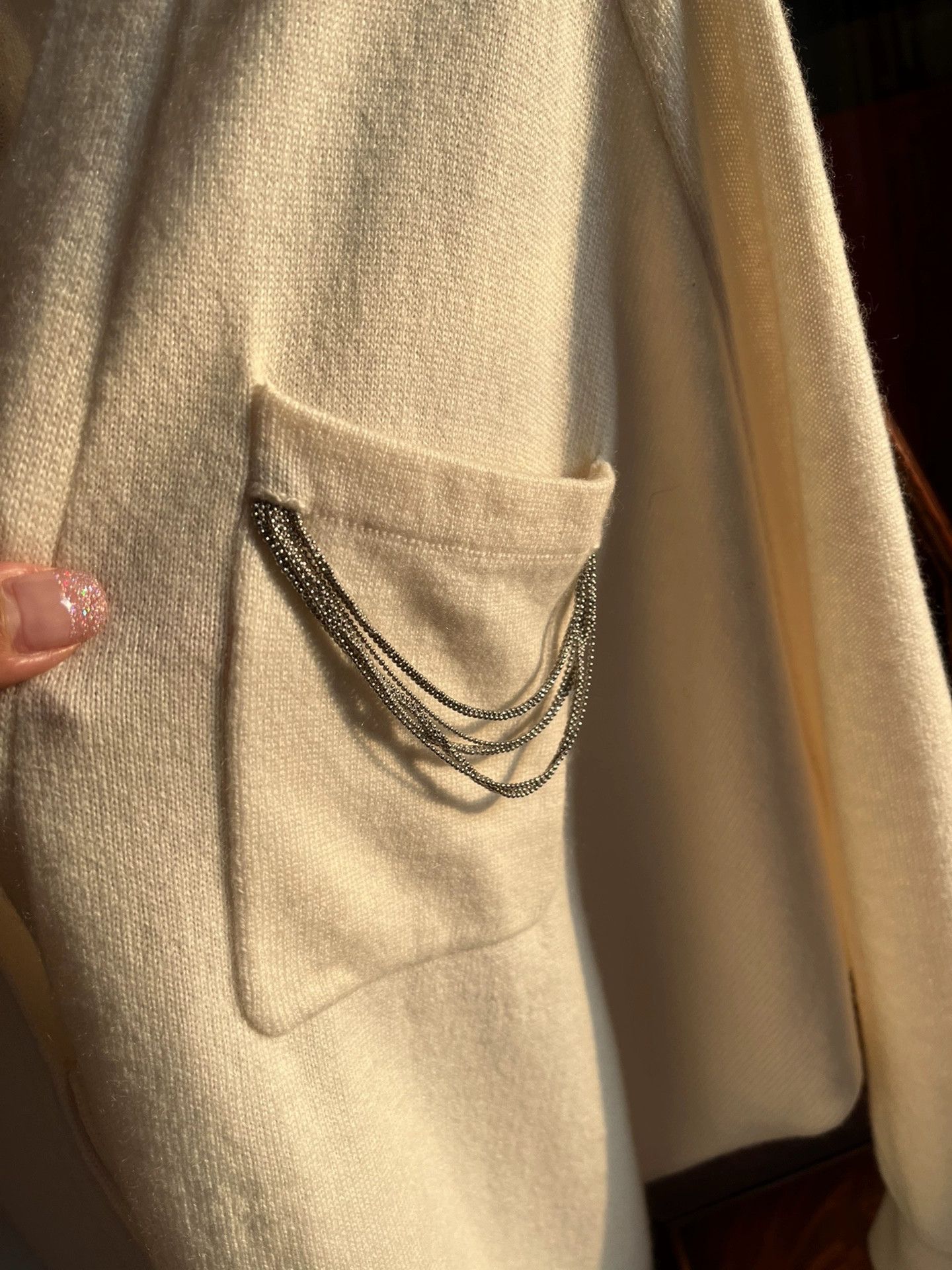Brunello Cucinelli Brunello Cucinelli Beaded Wool Cardigan - dmc Size US XS / EU 42 / 0 - 2 Thumbnail
