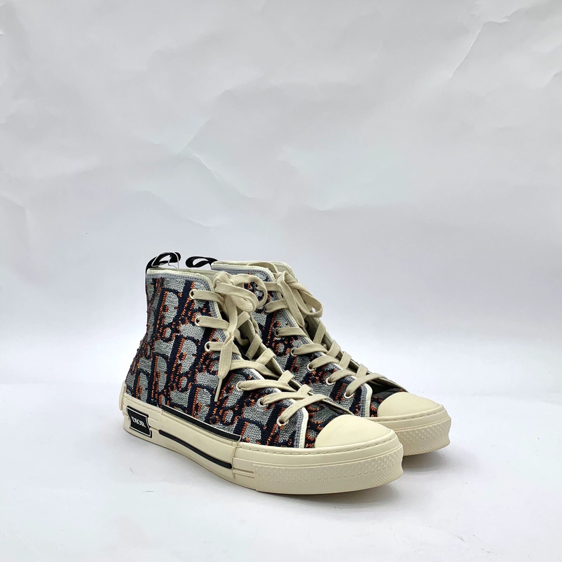 Dior Dior B23 Oblique Logo High-Top Sneakers - dmc Size US 10 / EU 43 - 2 Thumbnail