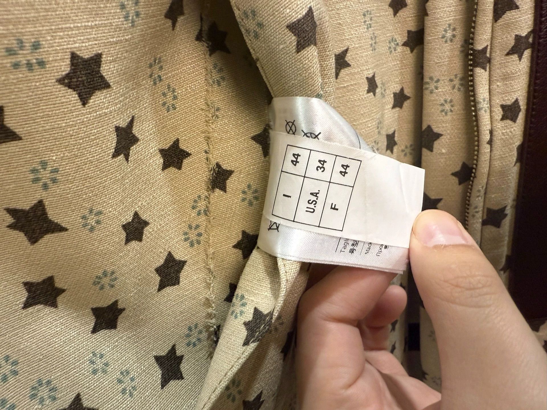 Valentino Valentino Beige Star Pattern Jacket - dmc Size US L / EU 52-54 / 3 - 5 Thumbnail