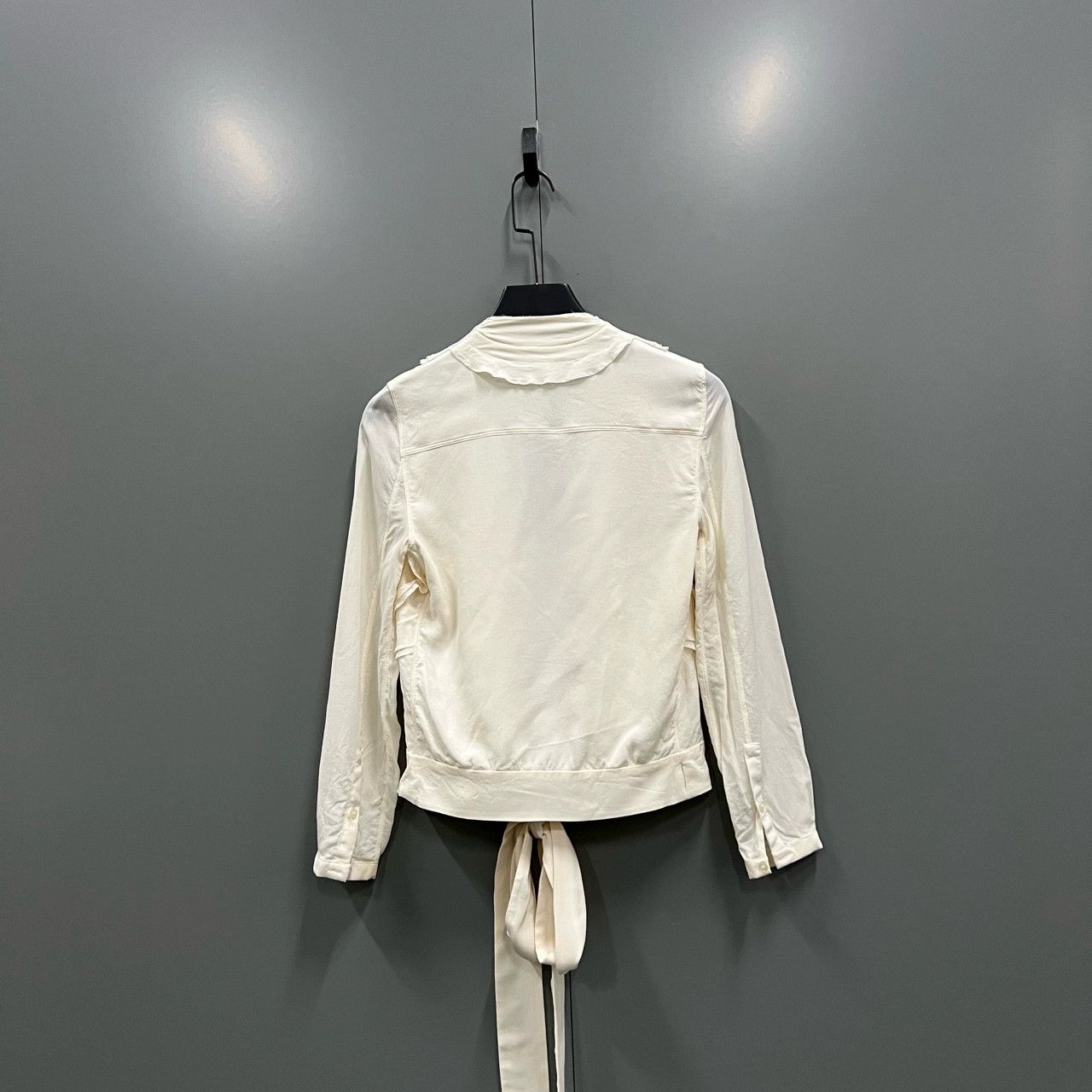 Burberry Burberry Beige Lace Tie Shirt - dmc Size US XS / EU 42 / 0 - 2 Thumbnail