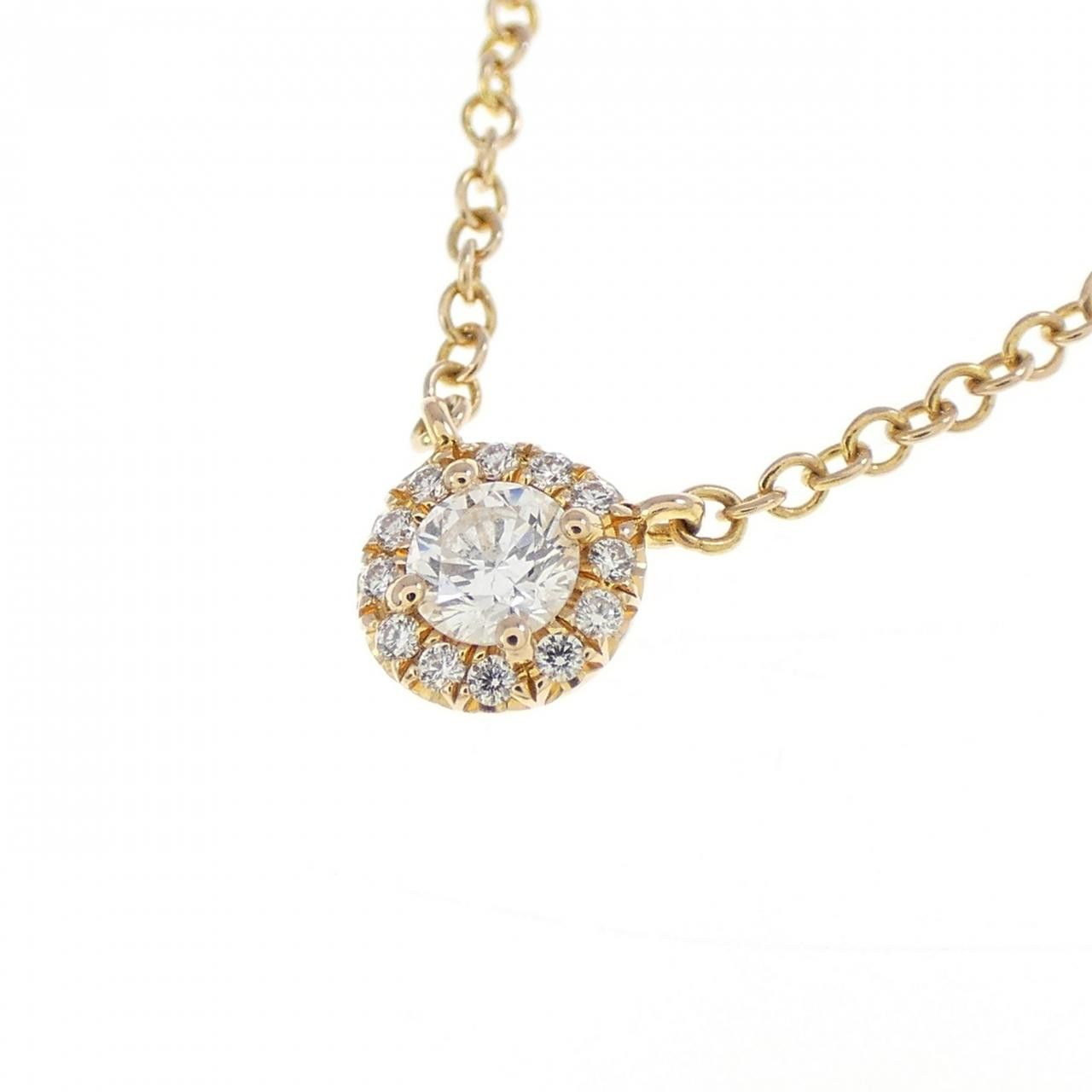 Tiffany & Co. Tiffany & Co. Tiffany Soleste Au750 Pink Gold Diamond Necklace Crocodile skin Necklace DUTY FREE for USA Size ONE SIZE - 3 Thumbnail