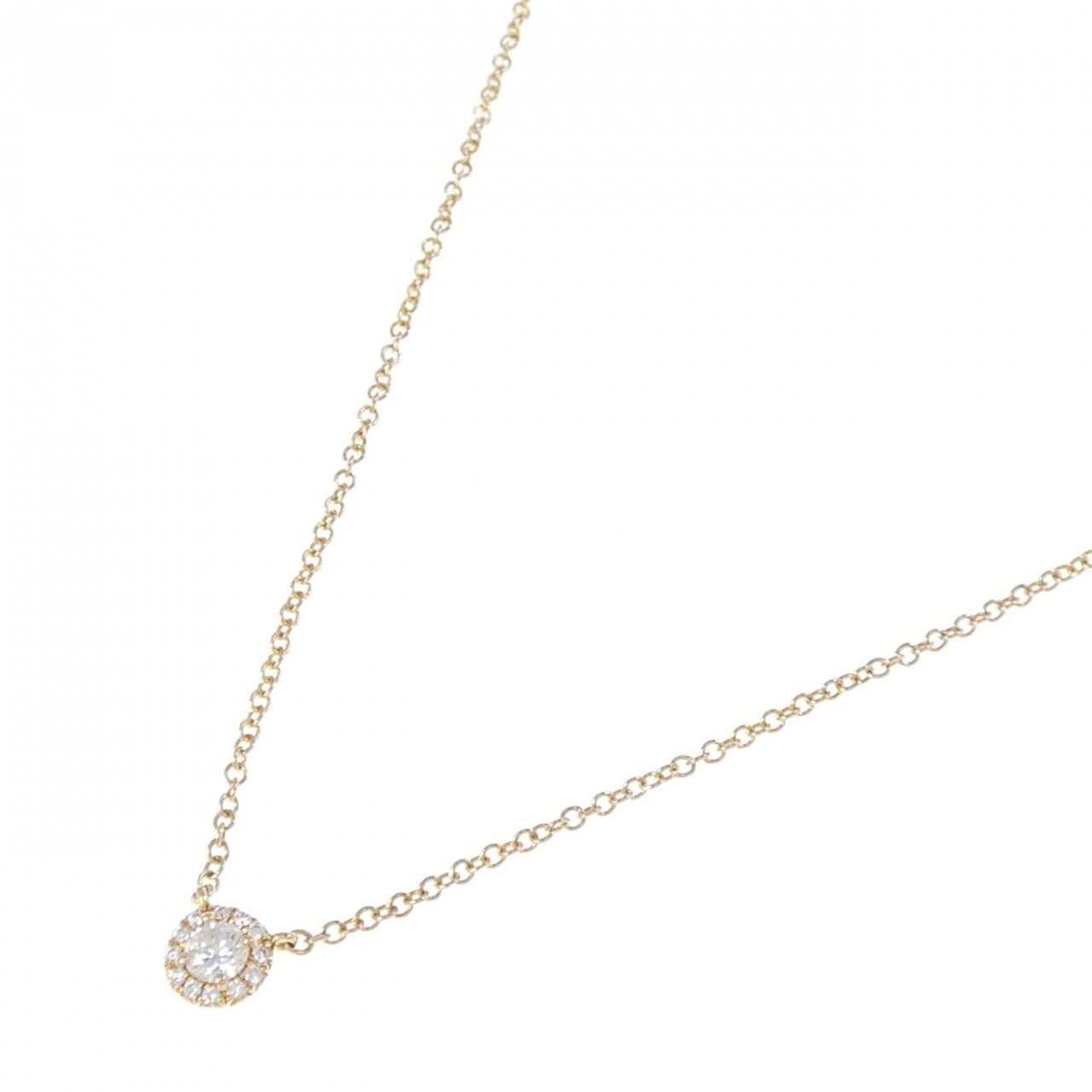 Tiffany & Co. Tiffany & Co. Tiffany Soleste Au750 Pink Gold Diamond Necklace Crocodile skin Necklace DUTY FREE for USA Size ONE SIZE - 2 Thumbnail