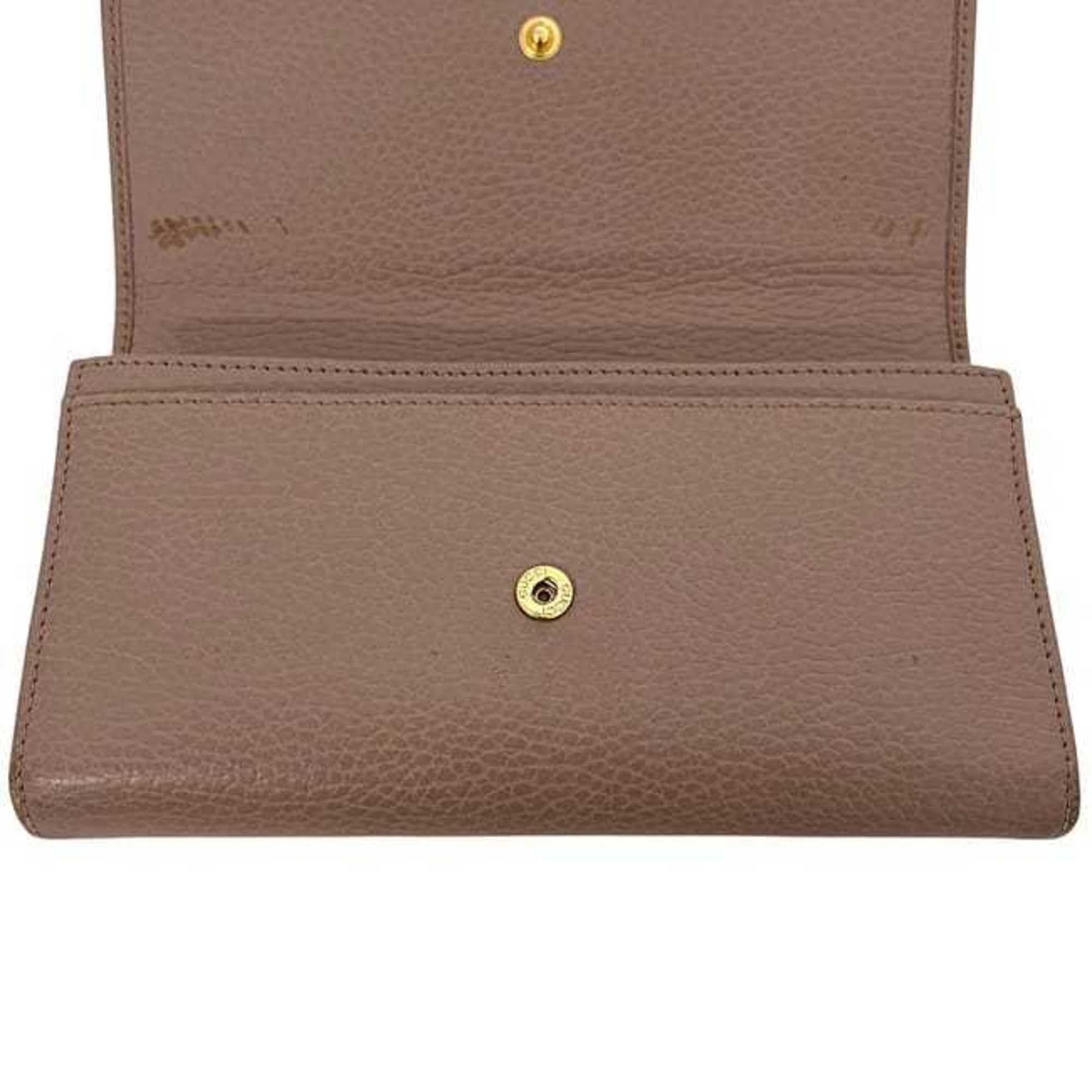 Gucci Gucci GG Bifold Long Wallet ec-24304 Pink Beige Marmont 456116 Leather 520981 GUCCI Men's and Women's Size ONE SIZE - 6 Thumbnail